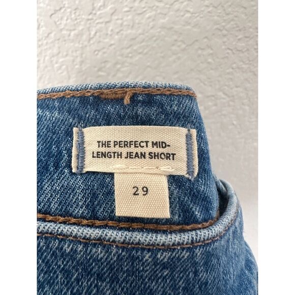 Madewell The Perfect Vintage Mid-Length Cargo Jean Short in Fernlane Wash Sz 29 - Picture 5 of 8
